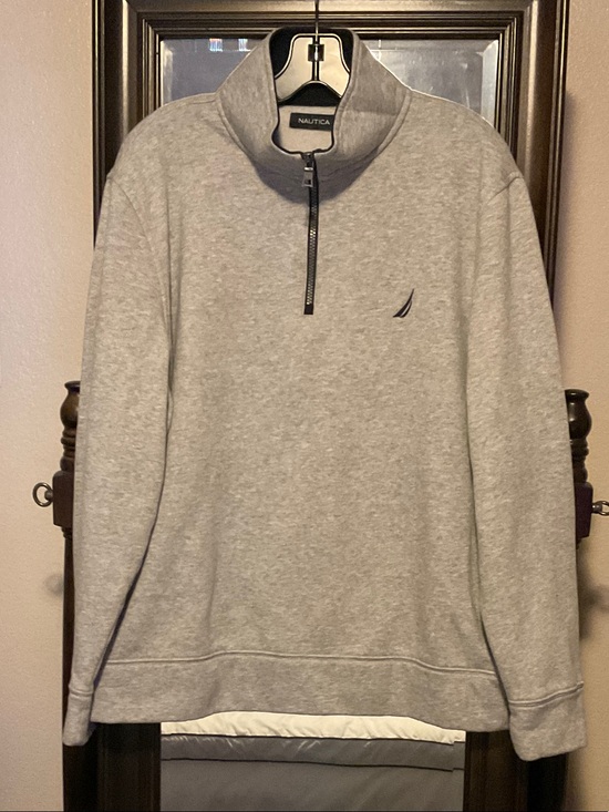 Nautica Other - Nautica Heather Gray Quarter-Zip Mock Neck Pullover